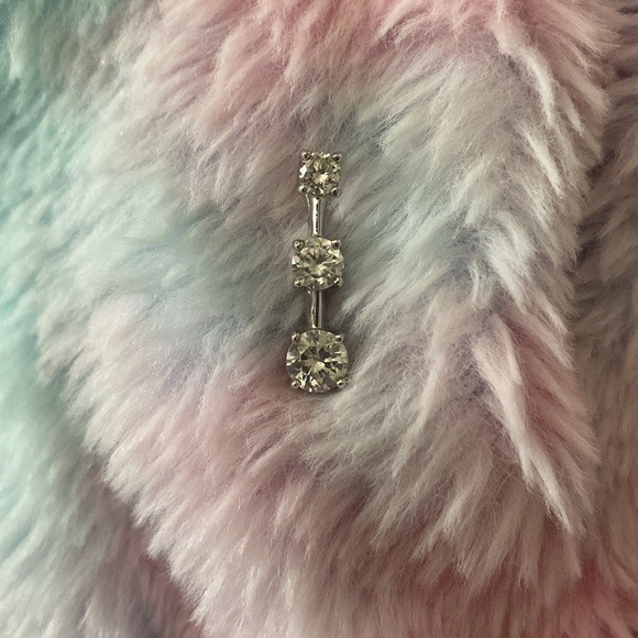 Three gradient tier Diamond necklace 925 - Picture 3 of 5